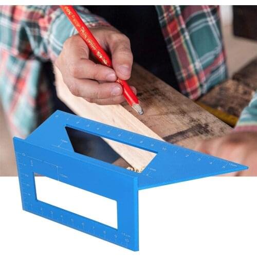 45/90 Degree Layout Miter Gauge, Aluminum Alloy Multifunctional Saddle Square Woodworking Welding Angle Gauge Ruler Edge Marking