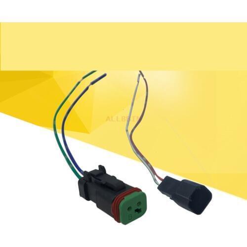 For CATERPILLAR CAT KOMATSU PC 7 high temperature wire plug Small square plug Hydraulic pump solenoid valve plug Excavator parts