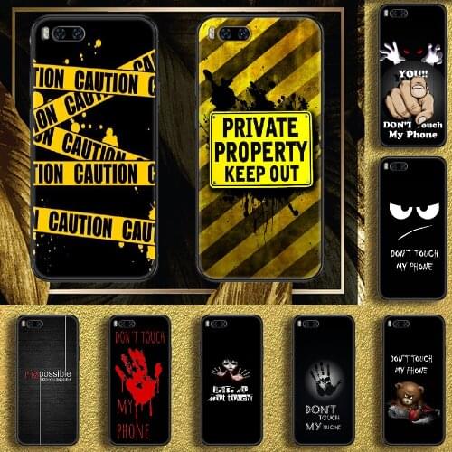 Don't Touch My Case Funny Phone case For Xiaomi Mi Max Note 3 A2 A3 8 9 9T 10 Lite Pro Ultra black 3D Etui pretty back tpu coque