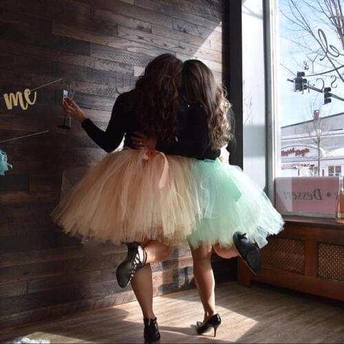 Adult tutu skirt Fluffy Handmade Tulle Tutus Wedding Tutu Costume Birthday Party Photo Props Skirt Women Keen Length