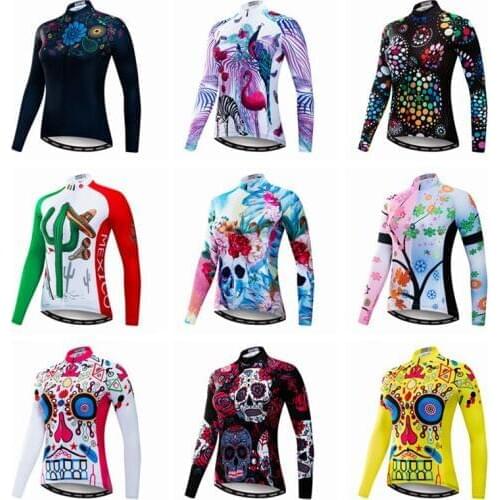 Weimostar Womens Long Sleeve Cycling Jersey Ropa Ciclismo Breathable Youth Quick Dry Bike Bicycle Shirts MTB Cycling Clothing