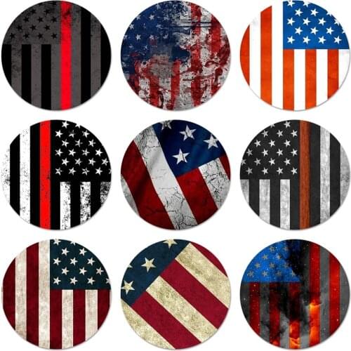 American flag Badge Brooch Pin Accessories For Clothes Backpack Decoration gift 58mm