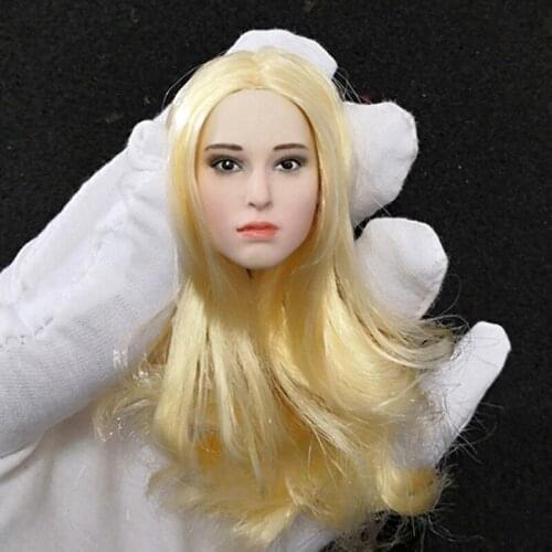 1:6 Scale Natalie Portman Girl Blonde Hair Head Carving for 12 Inches Figures Bodies Dolls