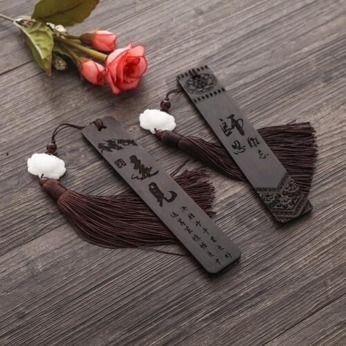 1pc Wooden bookmark classical Chinese style creative Ebony wood bookmark custom bookmark factory direct Art Collection