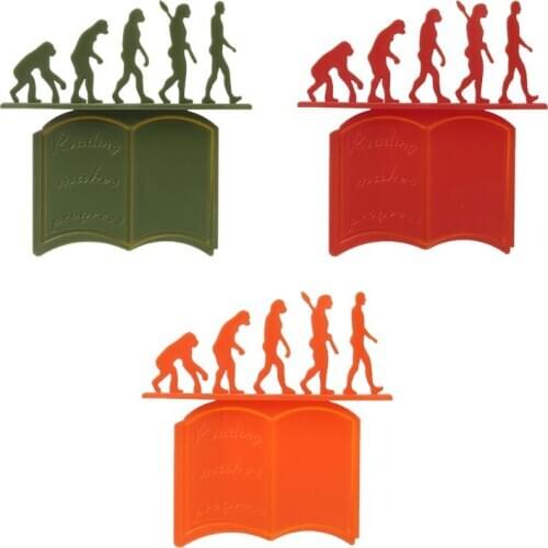 1Pc Creative Theory of Evolution Bookmark 3D Silicone Reading Bookmarks Book Holder Gift For Children