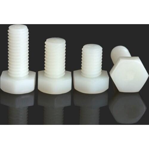 1pcs M18 PA66 nylon bolts screw external hex insulated plastic bolt screws 20mm~100mm length