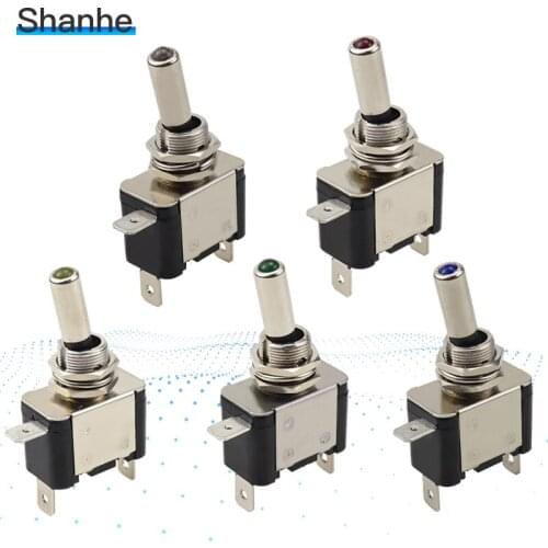 1pc LED Illuminated On/Off Toggle Flick Switch Car Boat 12V 20A 2Pin