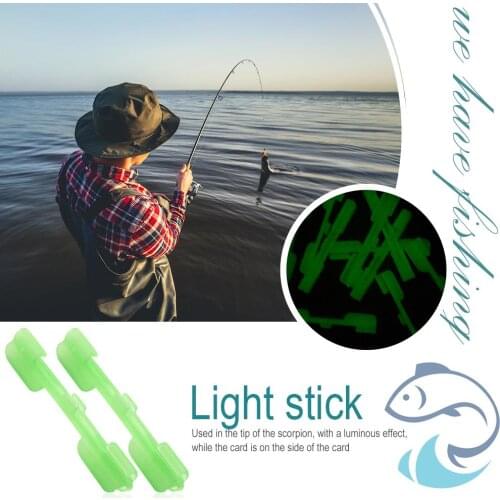10pcs Night Fishing Rod Tip Light Holder Fishing Tackle Accessories Fake Lure Clip Used On Fishing Rod For Chemical Light Stick