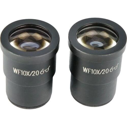 2 PCS Wide Field Eyepiece WF10X 20mm Microscope Wide Angle Eyepiece 30mm Mounting Interface Eyepiece for Stereo Microscope