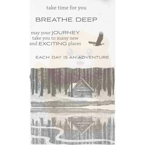 2021 Wood House Inverted in Water Silicone Metal Cutting Dies Stamps Scrapbook Diary Secoration Embossing Stencil Template Diy