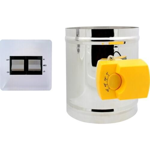 3 Positions 220v Motorized Damper Vent with switch 4N HVAC ducting Valve motorised air Vent Diameter 80 - 250 mm