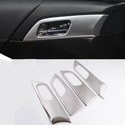 4PCS Silver ABS Inner Door Handle Trim For Honda Accord 9th 2014 2015 2016 2017