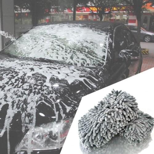 6Pcs Double-Sided Thickening 1500GSM Microfiber Chenille Car Wash Cleaning Sponge Towel