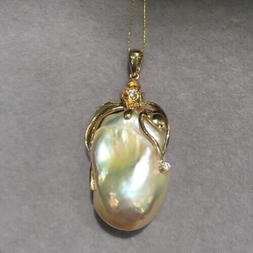 Baroque big natural fresh water pearl pendant fashion women jewerly free shipping only 1 pcs