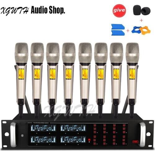 Anti-howling UHF Wireless Microphone System Dynamic Handheld Condenser Headset Laval Lavaler Mic Automatic Frequency Adjustable