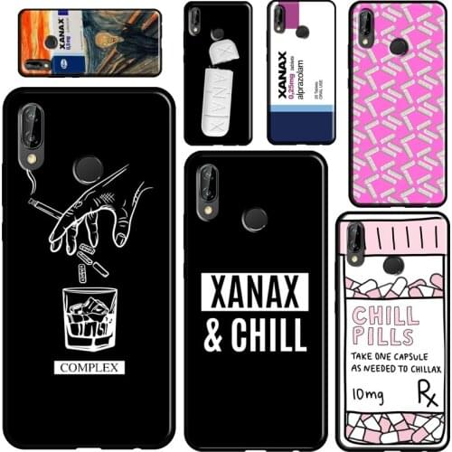 XANAX Chill Pill For Huawei P20 P40 P30 Pro Mate 20 Lite Nova 5T P Smart 2019 2021 Case For Honor 10i 9X 8X