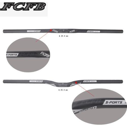 FCFB Full Carbon Fiber 25.4 Bicycle Handlebar MTB Carbon Handlebar Mountain Bike Handlebars BMX Bicycle Parts 25.4*580-700 mm
