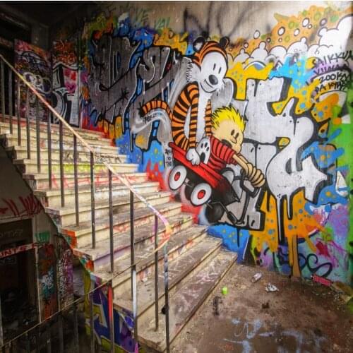 Grunge Graffiti Backgrounds For Photography Wall Staircase Carnival Party Child Baby Photozone Photo Backdrop For Photo Studio