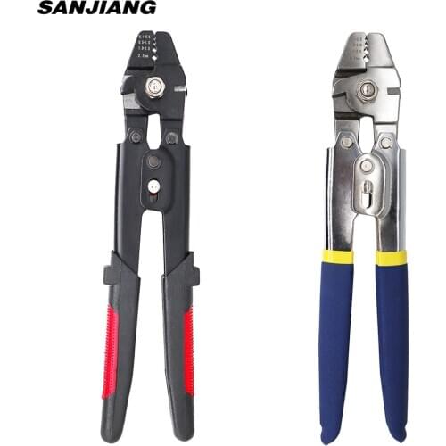 Wire Rope Crimping Tool Fishing Crimping Tool With 150Pcs 1.2/1.5/2mm Aluminum Double Barrel Ferrule Crimping Loop Sleeve Kit