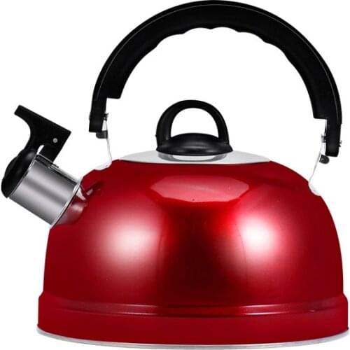 Boiling Red Water Kettles 3l Camping Stove Top Hot Water Kettle Retro Samovar Cookware Hervidor Agua Kitchen Accessories EH50WK