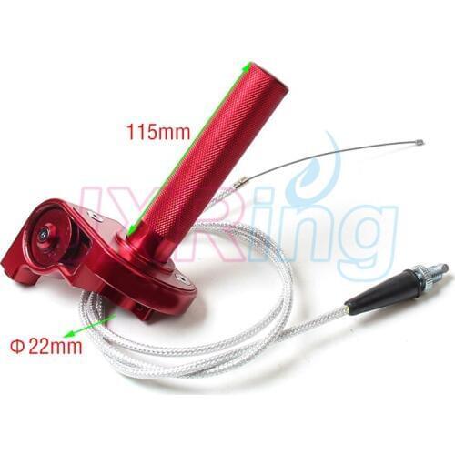 Red CNC Aluminum Acerbs Throttle Grip Quick Twister + Throttle Cable CRF50 70 110 IRBIS 125 250 Dirt Bike Motorcycle