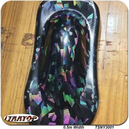 ITAATOP Laser Hydro Carbon Fibre TSNY3001 0.5M * 2/10/20M 5D Hydro Dipping Film