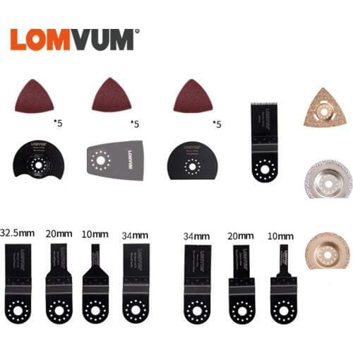 LOMVUM Oscillating Multitool Saw Blades For Polishing Saw Blades Grinding Removing Grout Multi-tools Accessories Set