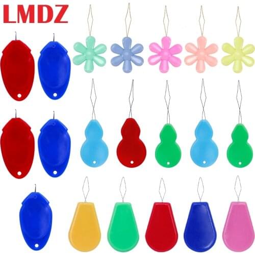 LMDZ 25Pcs Sewing Machine Needle Inserter & Threader Gourd Shape Petal Shape Sew Easy Automatic Needle Threader Sewing Tools