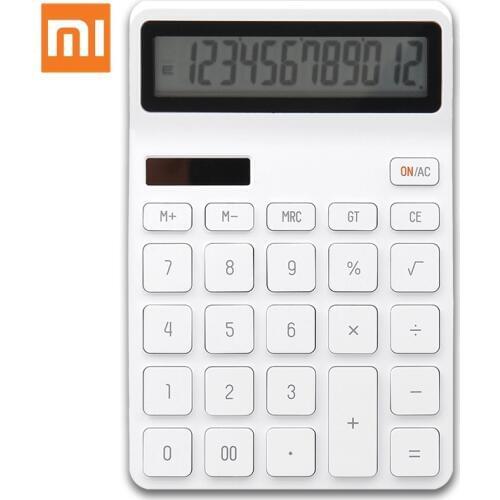 Original Xiaomi LEMO Desktop Calculator Photoelectric Dual Dive 12 Number Display Automatic Shutdown For Office Finance Business