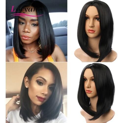 Straight Short Bob wigs Synthetic Wigs With Bangs For Women Medium Hair Bob Wig Heat Resistant Hairstyle Cosplay wigs