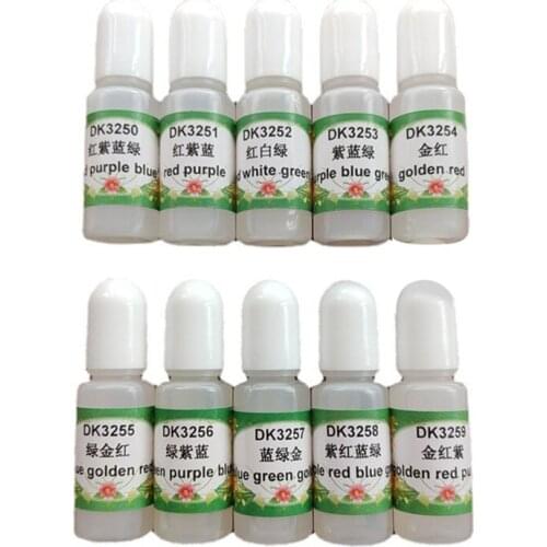 10 Colors Epoxy UV Resin Pigment Epoxy Resin Dye Liquid Colorant DIY Art Crafts Jewelry Making Coloring Decor