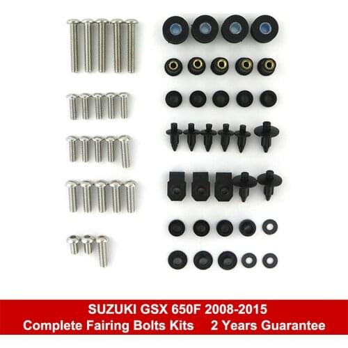 Fit For Suzuki GSX 650F 2008 2009 2010 2011 2012 2013 2014 2015 Complete Full Fairing Bolts Kit Clips Nuts Stainless Steel