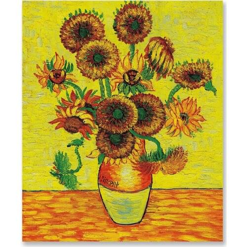 Sunflowers Landscape Picture Canvas Painting Poster Scenery Nature Wall Art Print Painting Nordic Decoration Post-Impressionism