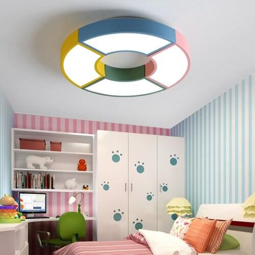 Macarons Ceiling Lights For Kids room Colorful round led ceiling light Living room Bedroom kitchen plafones techo led lamp home