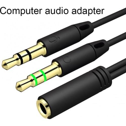 Headphone Splitter Earphone Adapter Audio 3.5mm Female to 2 Male Jack Aux Cable