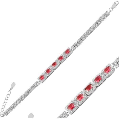 Silver 925 Sterling Zircon Cubic Zirconia Bracelet
