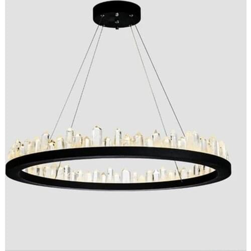 Modern LED Chandeliers lustre Crystal Chandelier Luxurious Circular Iceberg Crystal Chandelier Lighting