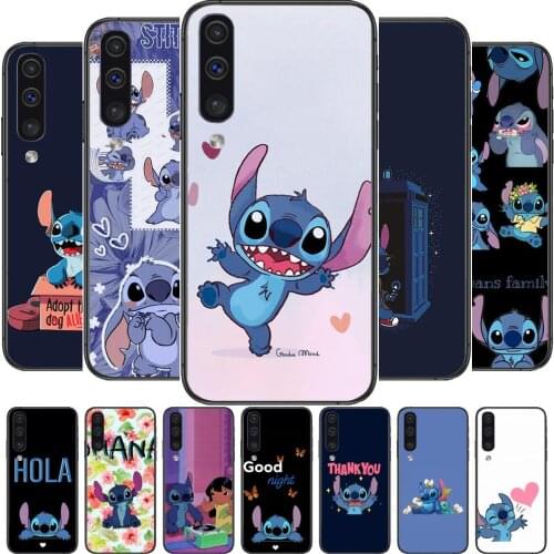 Stitch disney Phone cover hull For SamSung Galaxy S8 S9 S10E S20 S21 S5 S30 Plus S20 fe 5G Lite Ultra black soft case