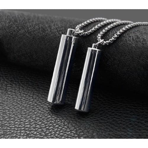 Titanium steel pendant perfume bottle detachable stainless steel pendant men and women couple jewelry