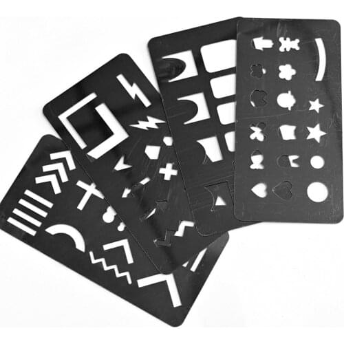 1PCS New Hollow Nail Art Stamping Plate 4 Pattern For Choose Simple Design Templates Geometric Manicure Printing Stencil 12*6cm
