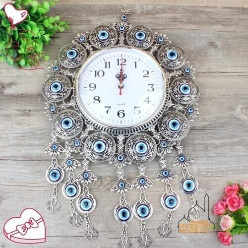 Turkey blue eyes diamond watch pendant Muslim peace pendant hanging eyes home watch Watch
