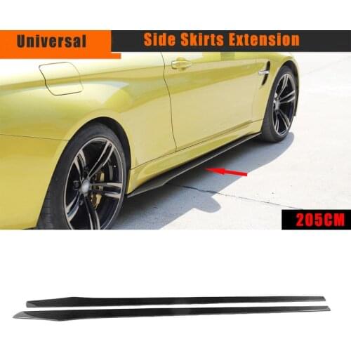Universal Carbon Fiber 205CM Side Skirts Extension Splitter for BMW M6 F06 F12 F13 640i 650i E90 G30 E46 Etc. 2013-2019