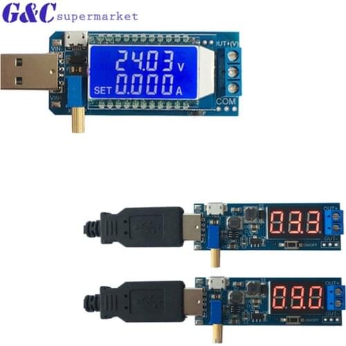 DC-DC 5V to 3.3V 9V 12V 24V USB Step UP / Down Power Supply Module Adjustable Boost Buck Converter Out DC 1.2V-24V