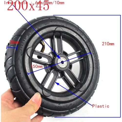 High Quality Wheel 200x45 Wheel 8 Inch Castor Wheel with Tyre & Tube Motorcycle Parts Electric Scooter 200*45 Wheel Tire