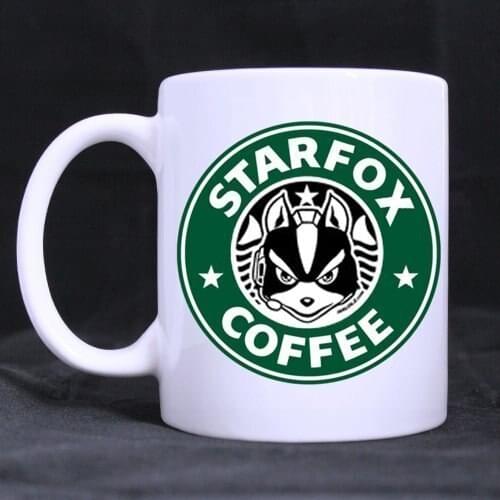 Funny Star Fox Coffee Ceramic Coffee White Mug Tea Cup Gift