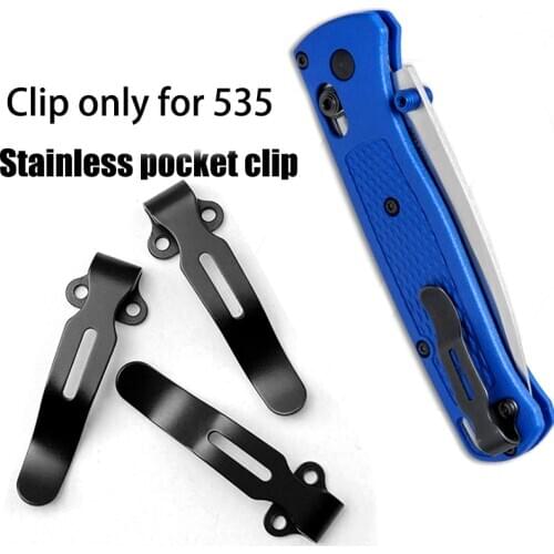 1piece Stainless Steel Back Clip for Butterfly Knife 535 DIY Accessories Custom Folding Pocket Knife Back Clip Tool