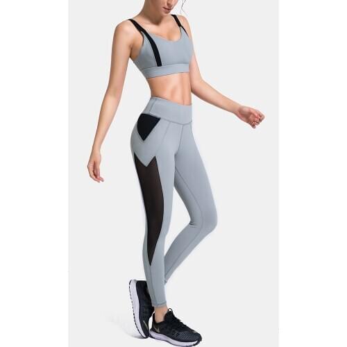 Women Sexy Seamless Yoga Set Sports Bra and Leggings Jogging Gym Set Workout Sports Tights Fitness Sports Suit
