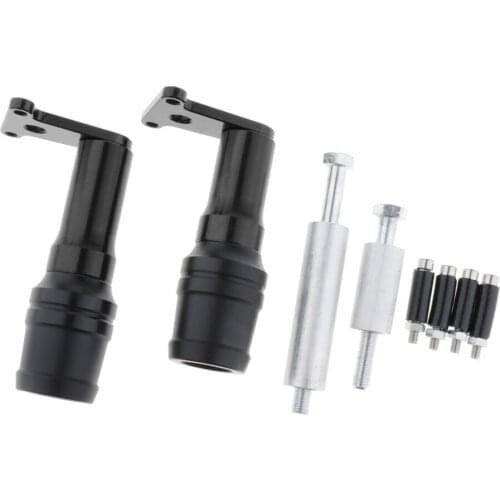 1 Pair Motorcycle Frame Slider Crash Pad Falling Protector Protection Replacement for Kawasaki Ninja 250 400 Z400 (Black)