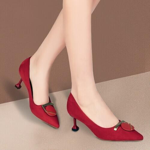 2020 New spring ladies high heels matte wild luxury shoes women designers fashion decoration classic luxury womens heels W27-21