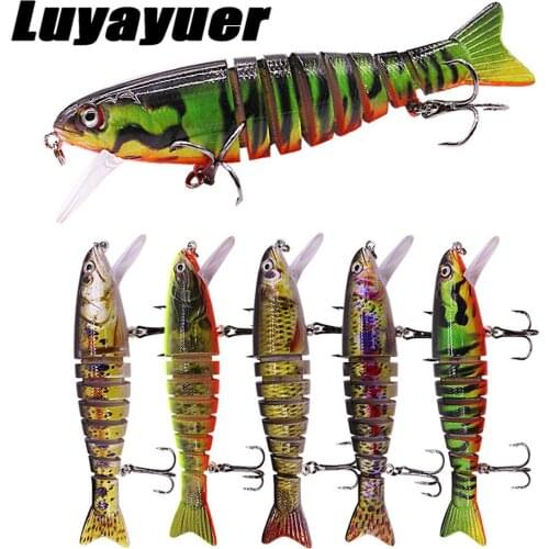 5Pcs fishing lure set 10.5cm/17.3g Multi Jointed swimbait lure 8 Section Fishing Lure Bass Isca Crankbait Fishing Tackle